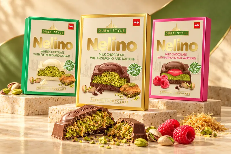 Nelino Dubai Style — kolekcija čokolada u originalnim pakovanjima